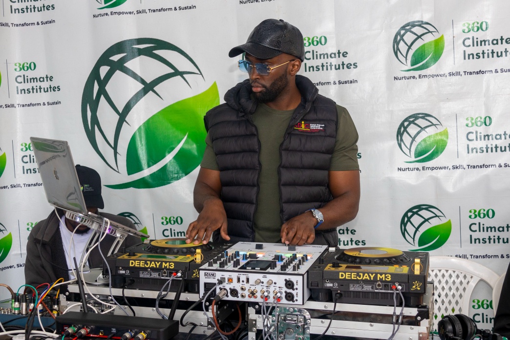 DJ M3 providing music during the Cha Mama launch.