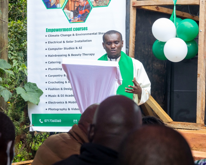 Ven. Benard delivering the sermon during the Cha Mama launch.
