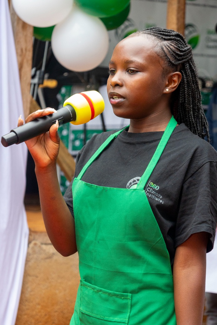 Student performing a shairi during the Cha Mama launch.
