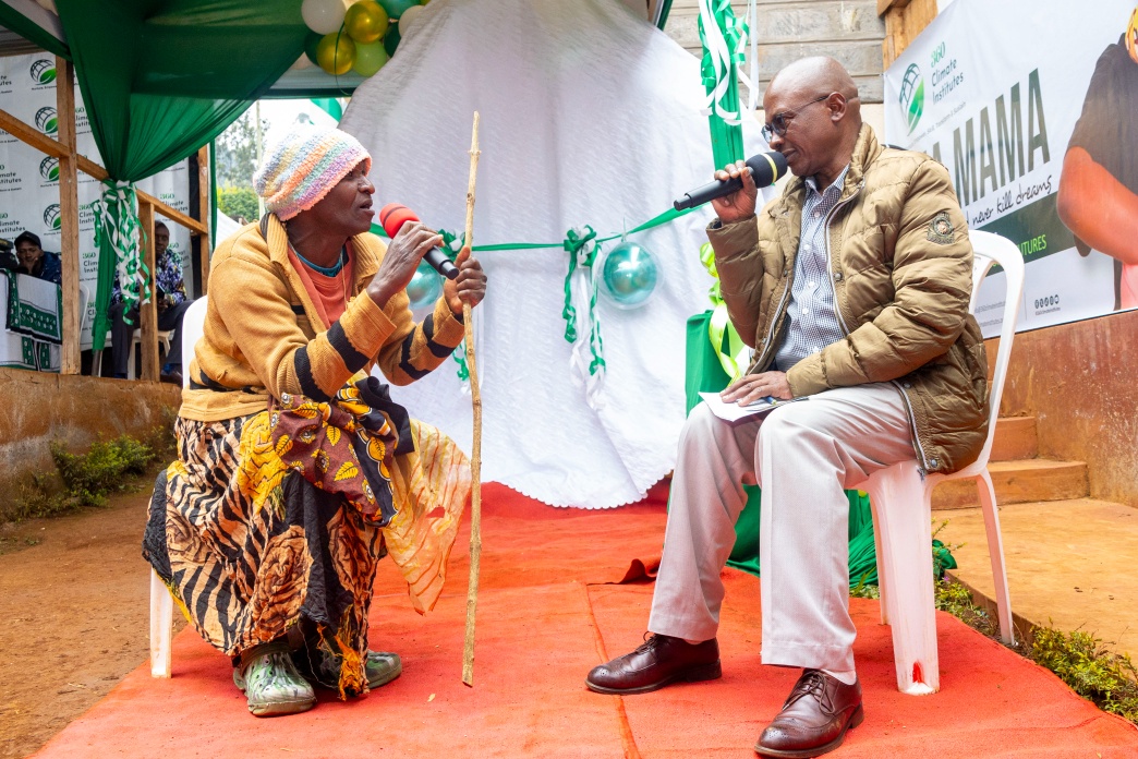 Alumni performing Kikuyu comedy during the Cha Mama launch.