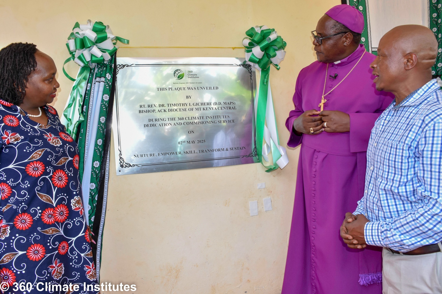 Official unveiling during the dedication and inauguration of the 360 Climate Institutes training centre